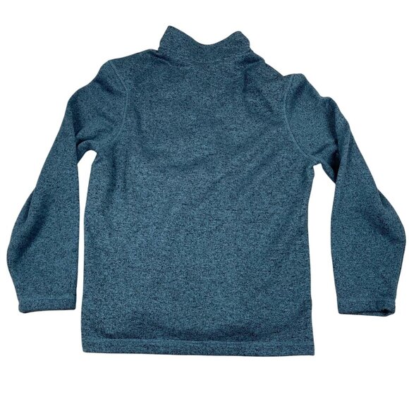 Eddie Bauer Mens 1/4 Zip Pullover Fleece Sweatshirt Large Blue Heather - Picture 2 of 10